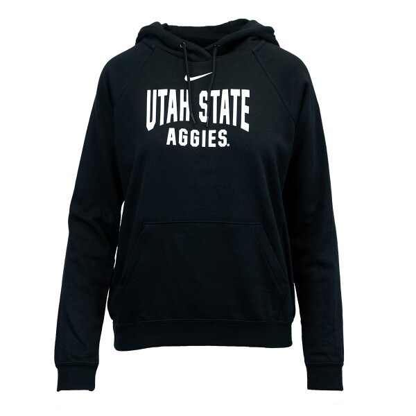 women's nike black utah state aggies hoodie sweatshirt